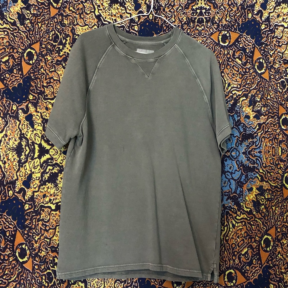 Short Sleeve Sweatshirt - Gray (M)